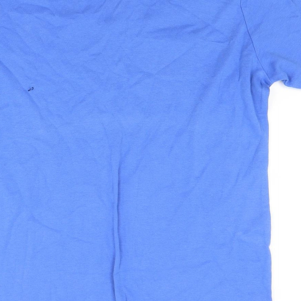 Isle Womens Blue Jersey Basic T-Shirt Size 16