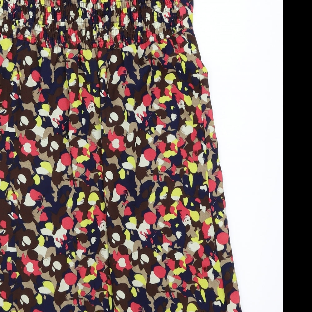 tenki Womens Black Floral A-Line Size M