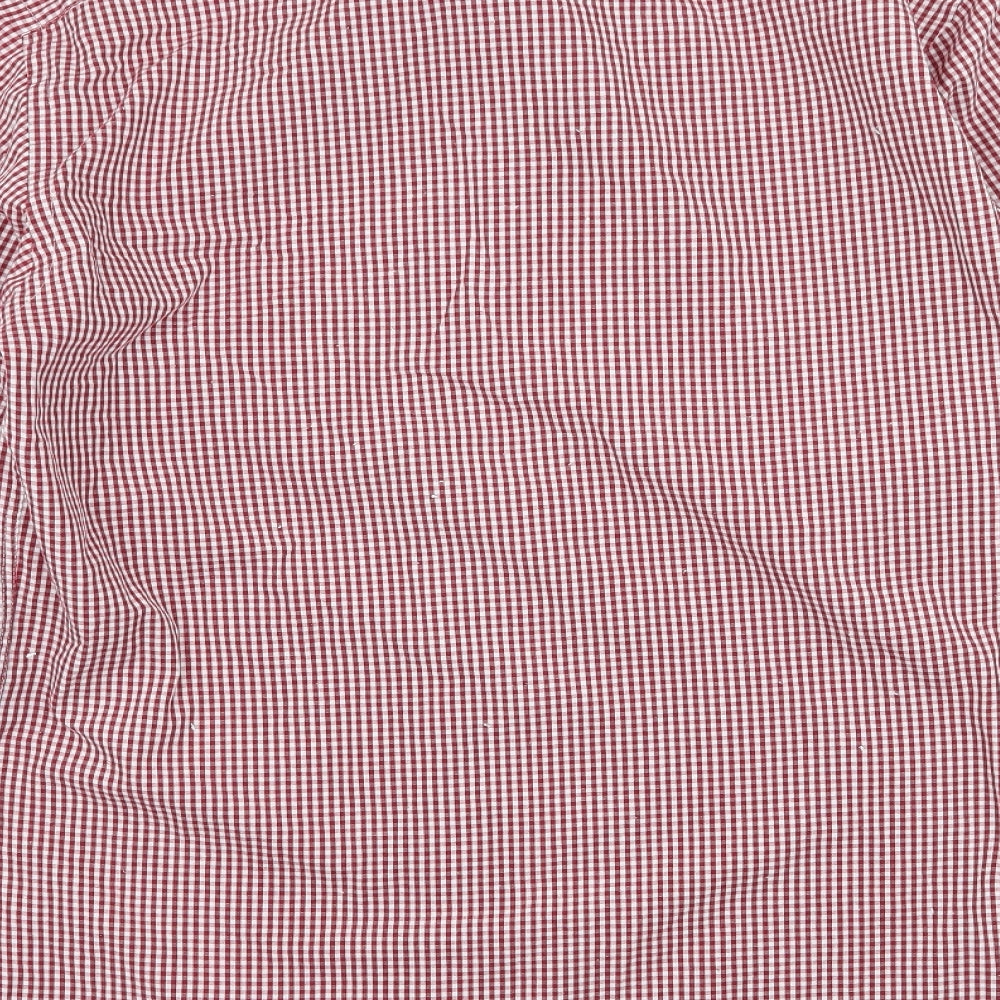 Taylor & Wright Mens Red Check Button-Up Size 15