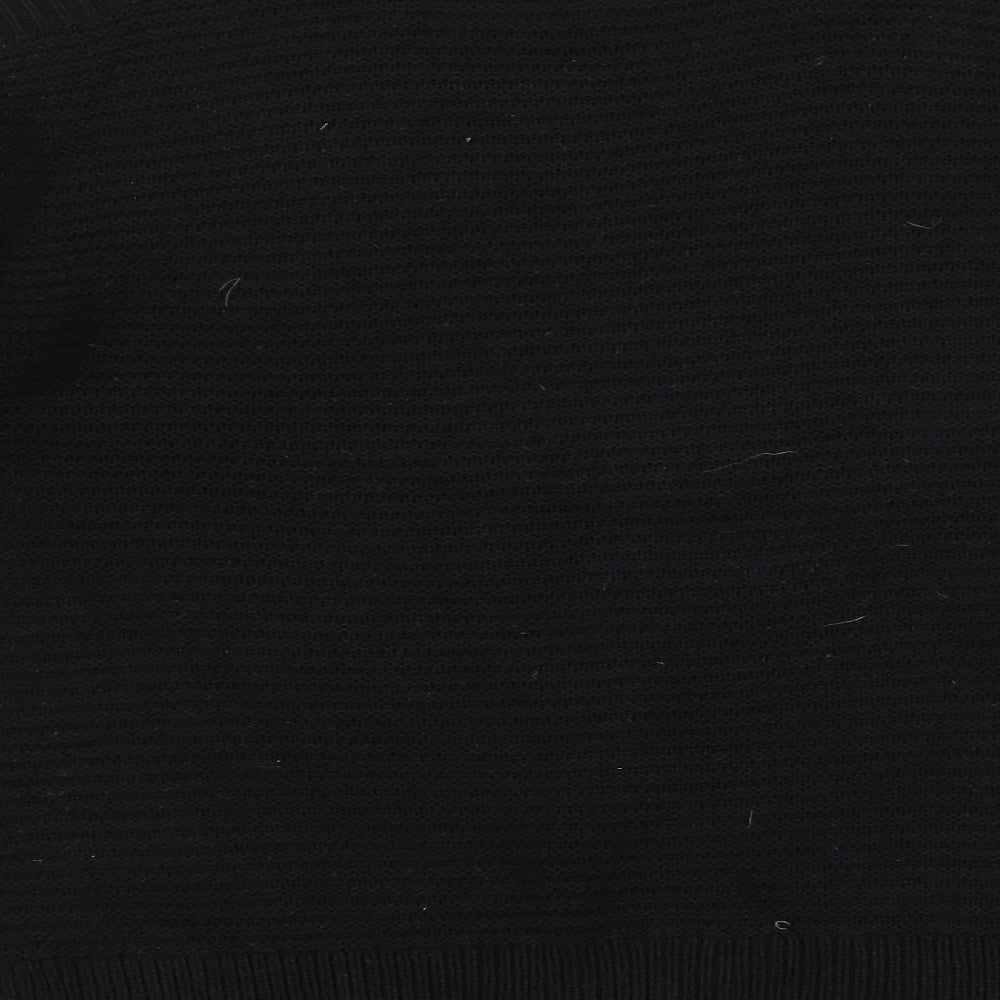 Primark Womens Black Knit Pullover Jumper Size 6 - Cut out sleeves