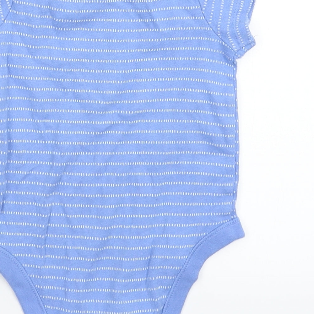 F&F Baby Blue Striped Babygrow One-Piece Size 6-9 Months