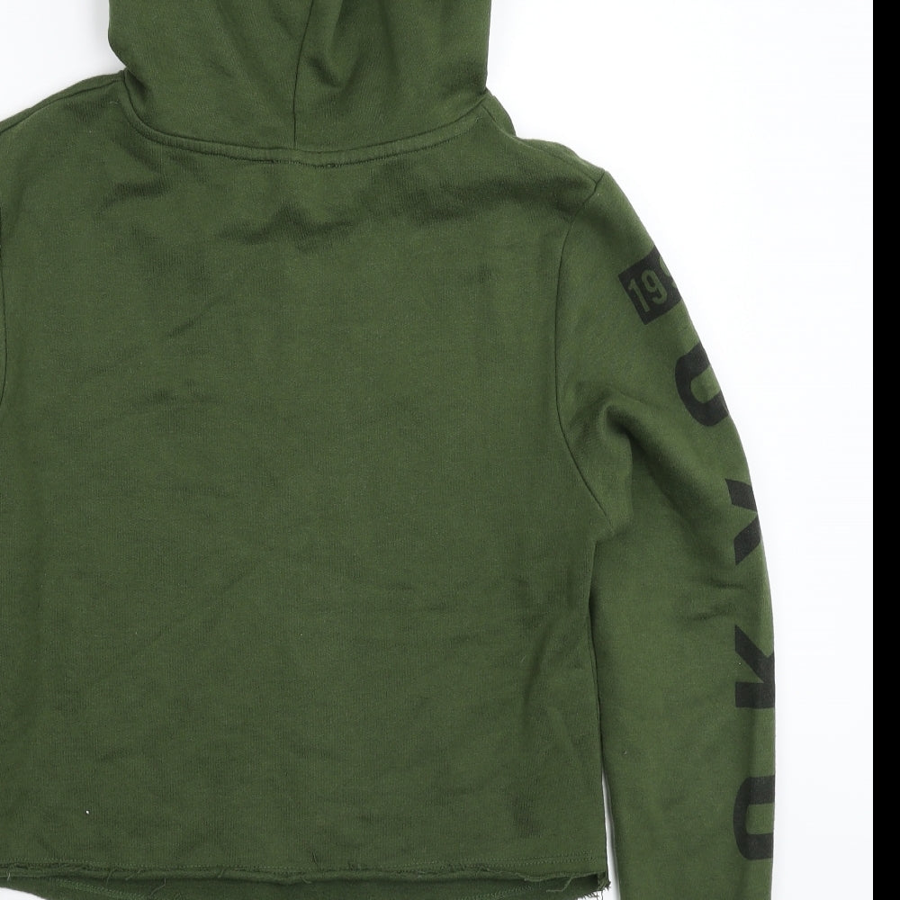 New Look Womens Green Pullover Hoodie Size 8