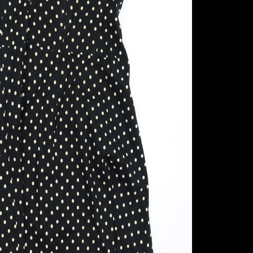 Divided Womens Black Polka Dot Tank Dress Size 10