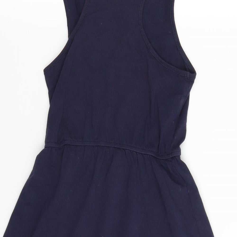 H&M Girls Blue Fit & Flare Size 7 Years - cheer leader
