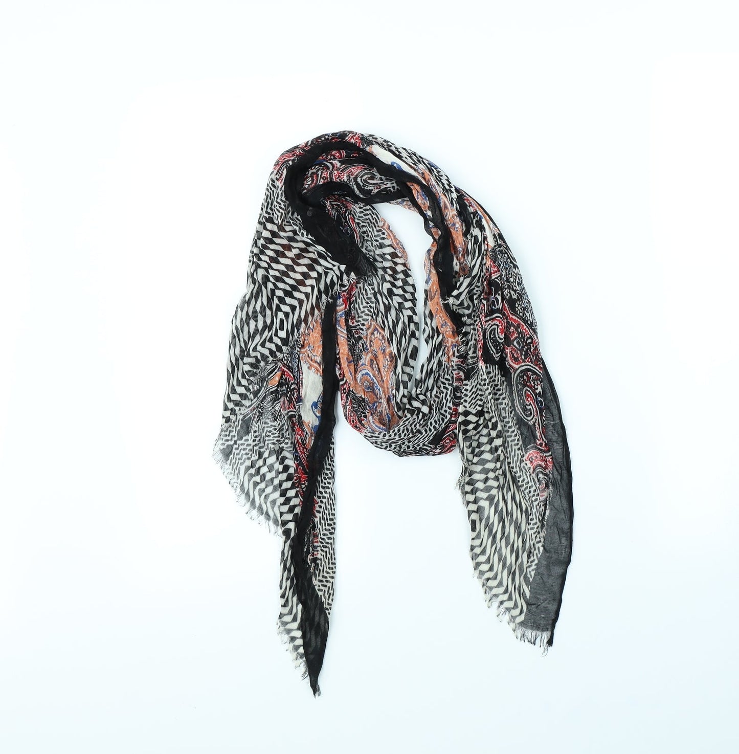 Preworn Womens Multicoloured Geometric Scarf