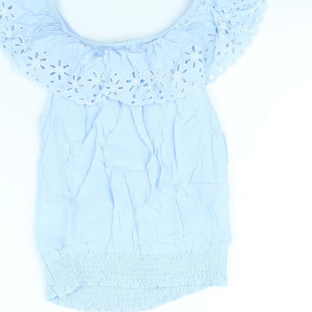 H&M Girls Blue Basic Tank Size 12 Years