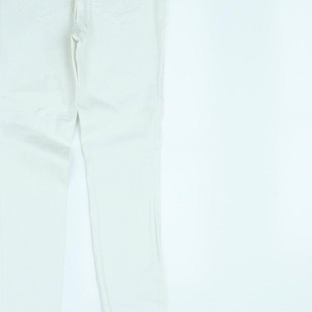 NEXT Womens White Skinny Jeans Size 8 L30 in