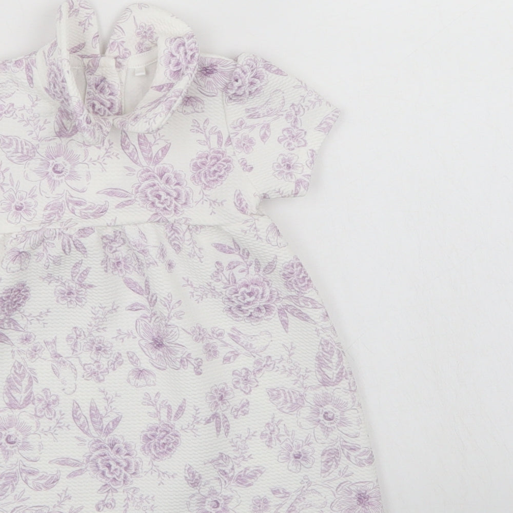 TU Girls Multicoloured Floral T-Shirt Dress Size 3-6 Months