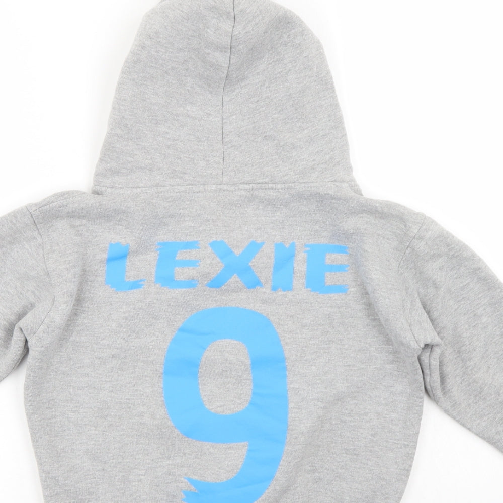 Wrap Girls Grey Full Zip Hoodie Size 7-8 Years