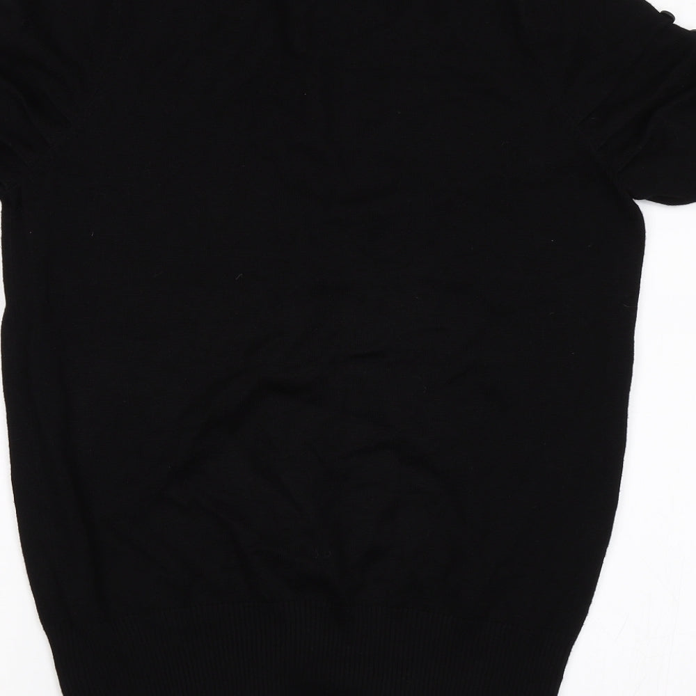 Preworn Womens Black Basic Blouse Size 10