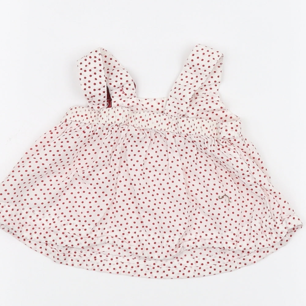 H&M Baby White Polka Dot A-Line Size 3-6 Months
