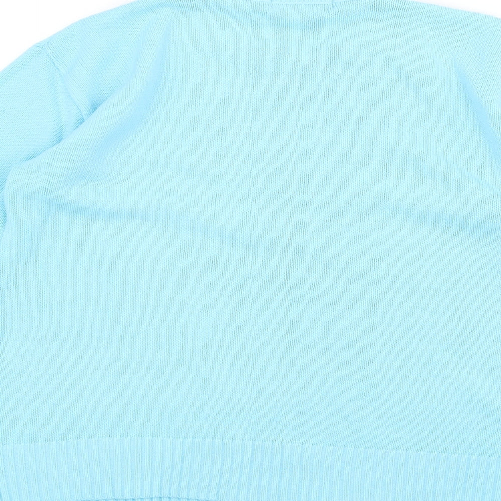 Pure & Natural Womens Blue Knit Pullover Jumper Size M