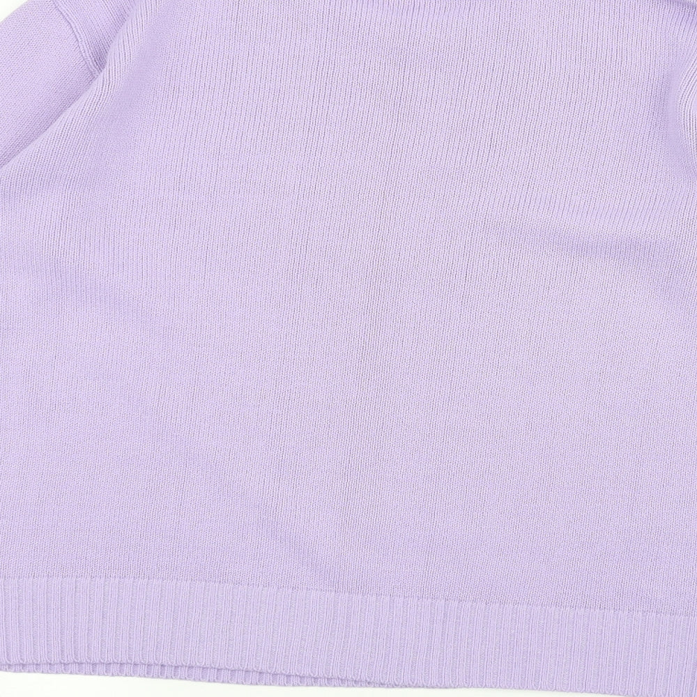 Pure & Natural Womens Purple Knit Pullover Jumper Size M