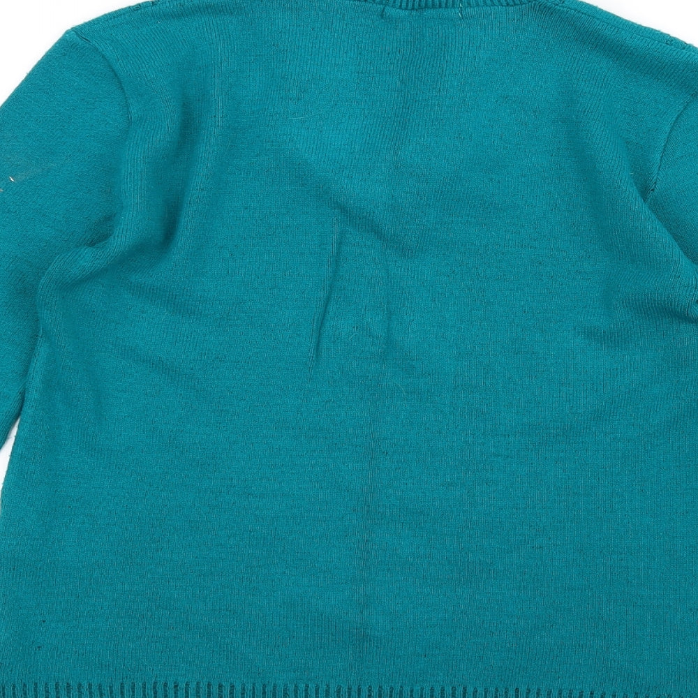 Pure & Natural Womens Green Pullover Jumper Size M