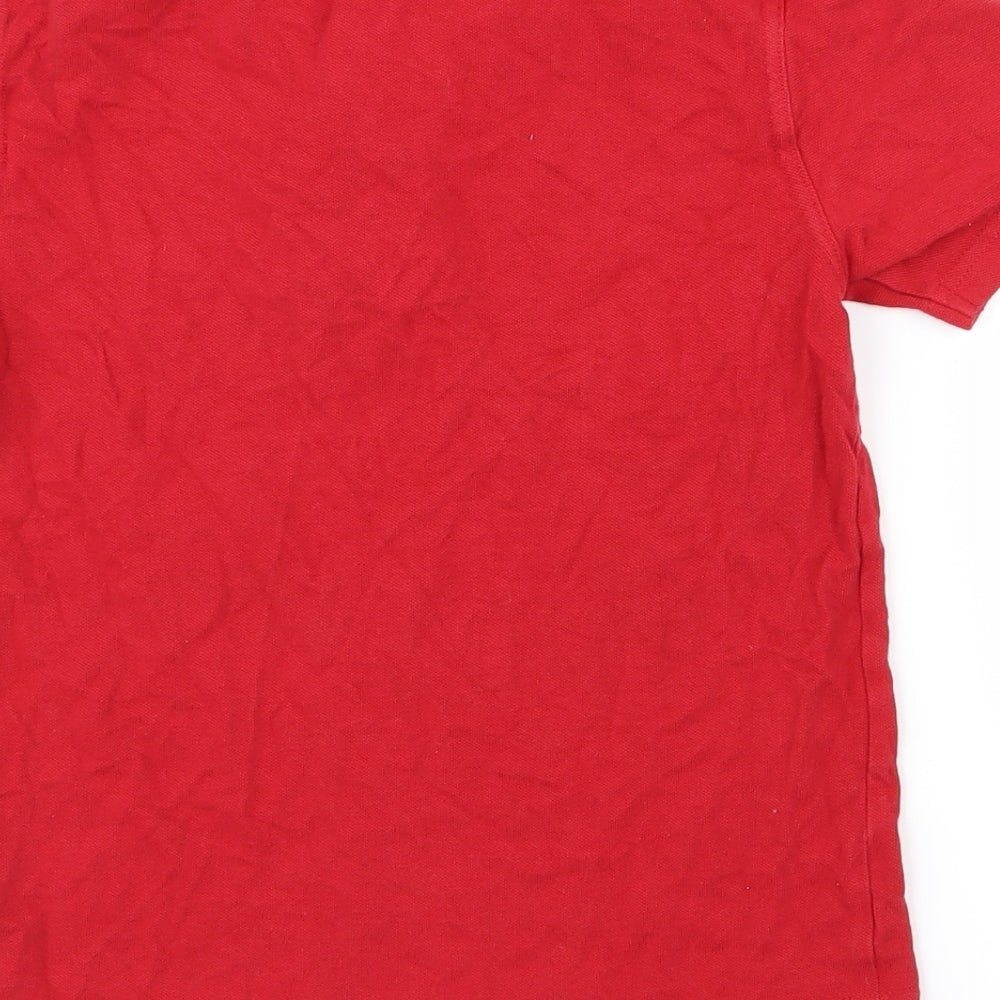Preworn Boys Red Basic Polo Size 8 Years