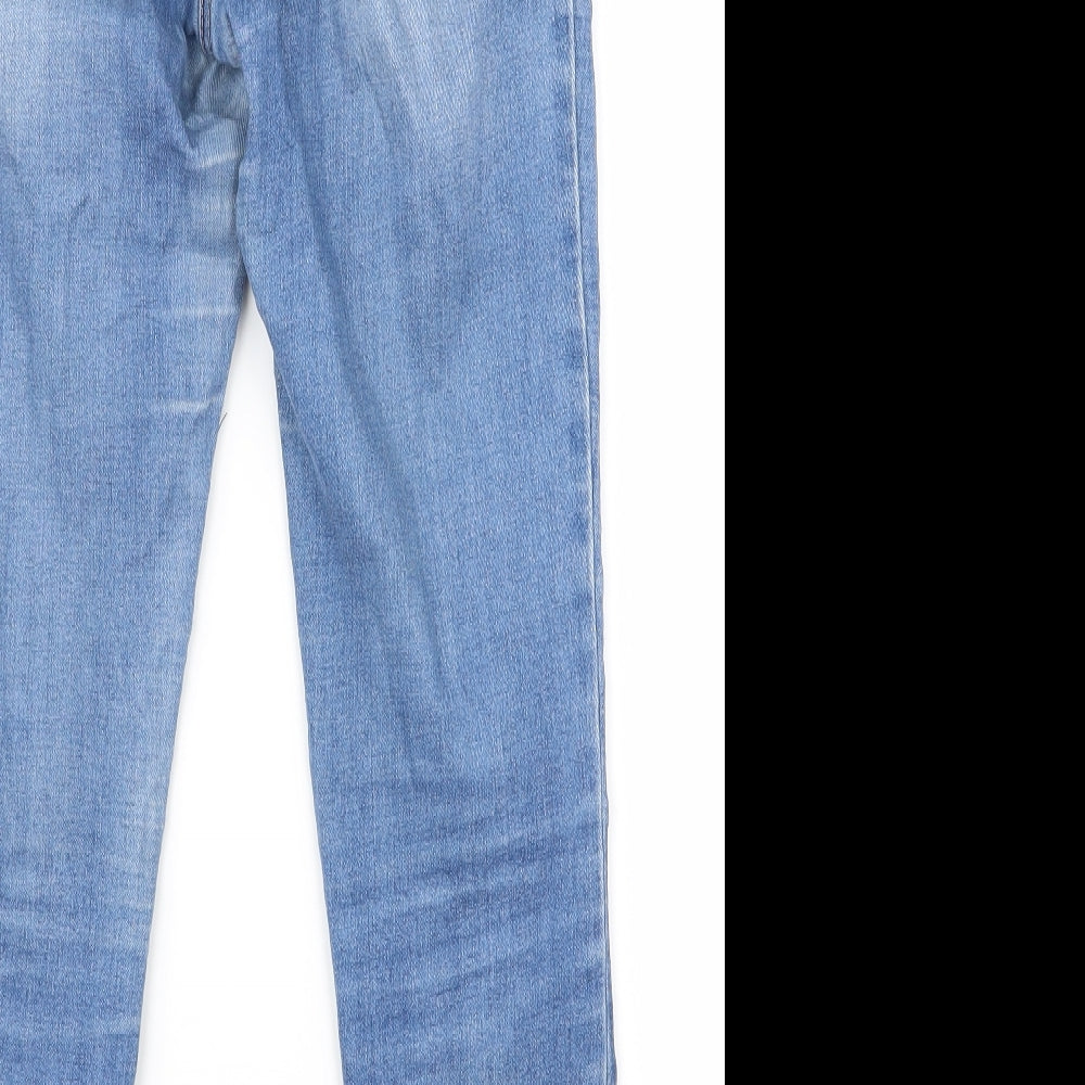 Denim Womens Blue Tapered Jeans Size 10 L20 in