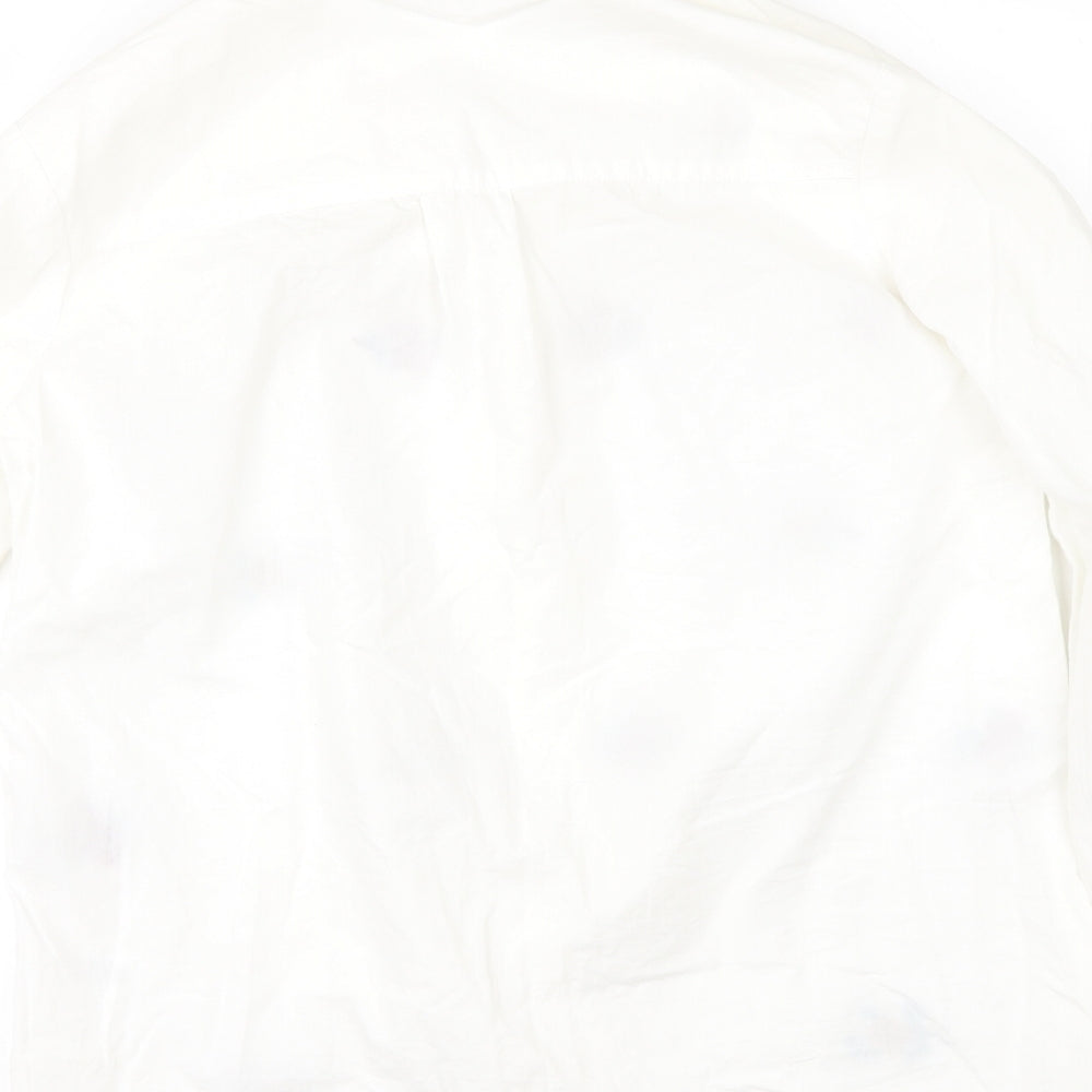 Preworn Womens Ivory Tunic Button-Up Size L