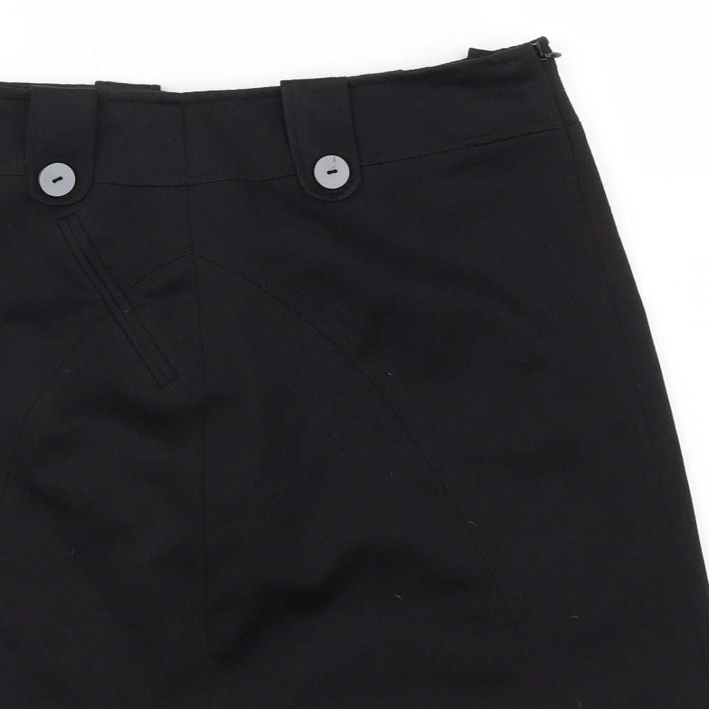 Wallis Womens Black A-Line Skirt Size 12
