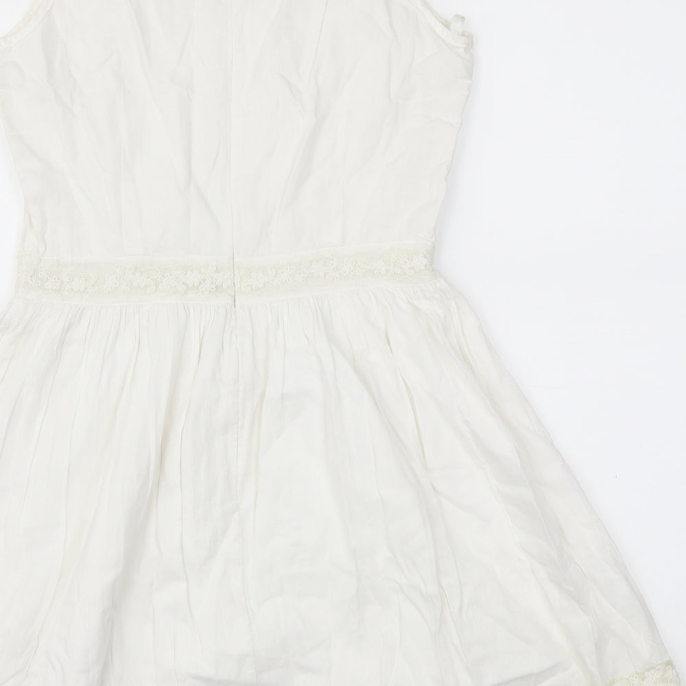 New Look Womens Ivory Fit & Flare Size 10