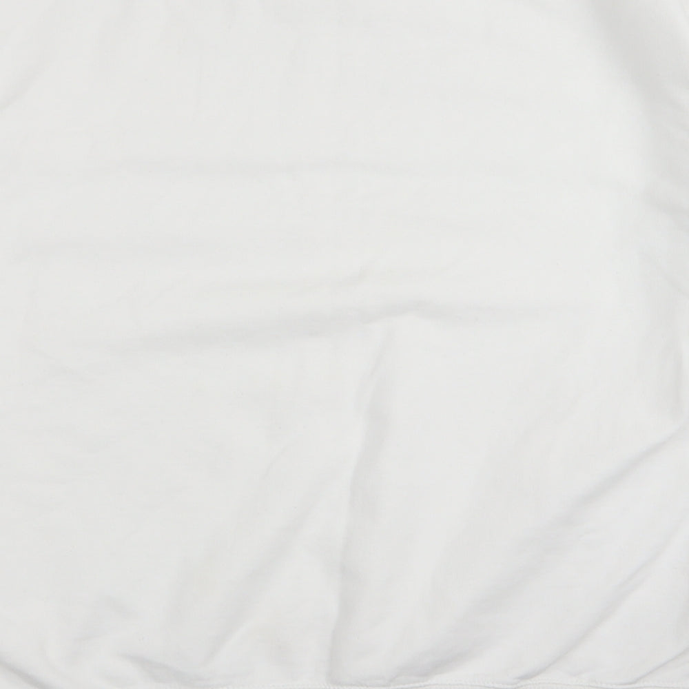 Baziic Womens White Pullover Jumper One Size