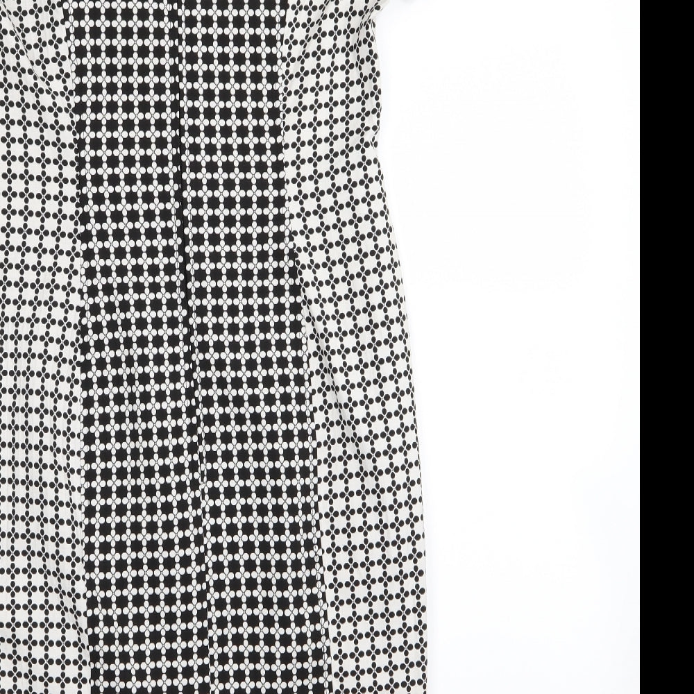 Asda George Womens Black Geometric A-Line Size 10