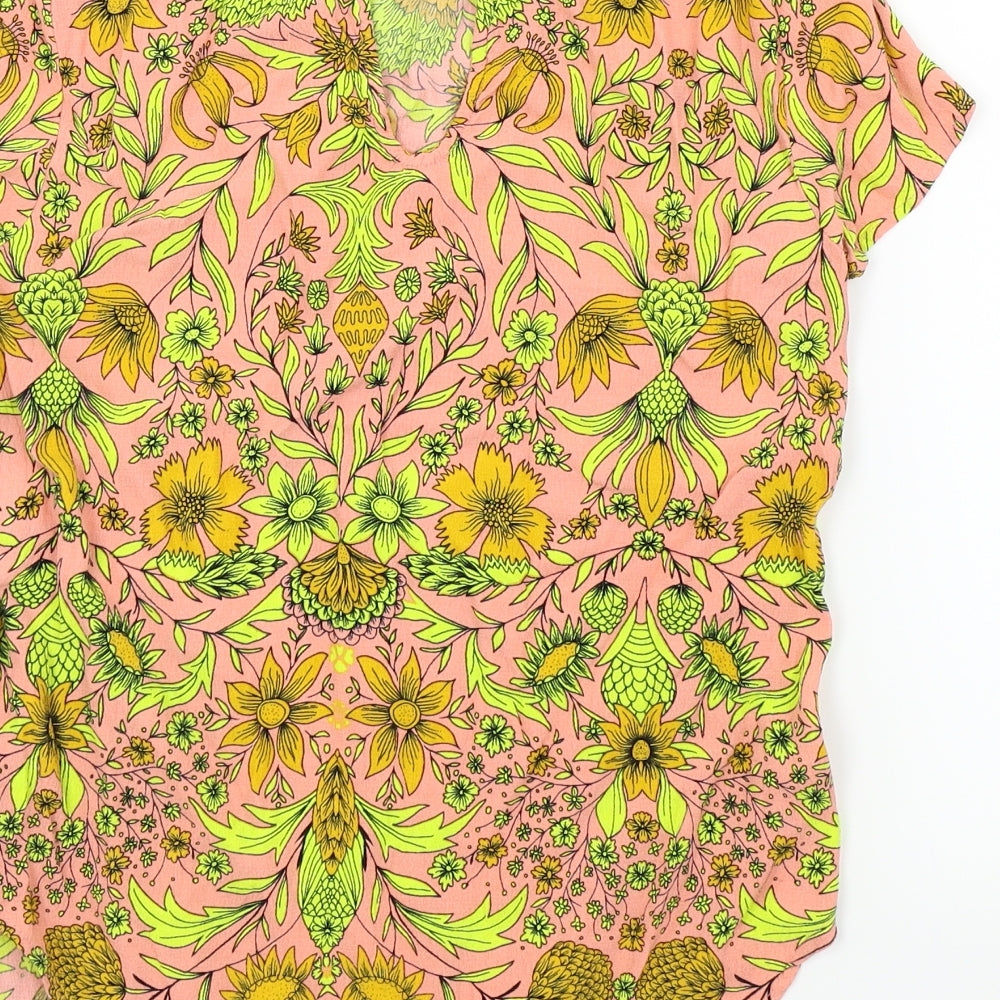 H&M Girls Multicoloured Floral Basic Blouse Size 12 Years