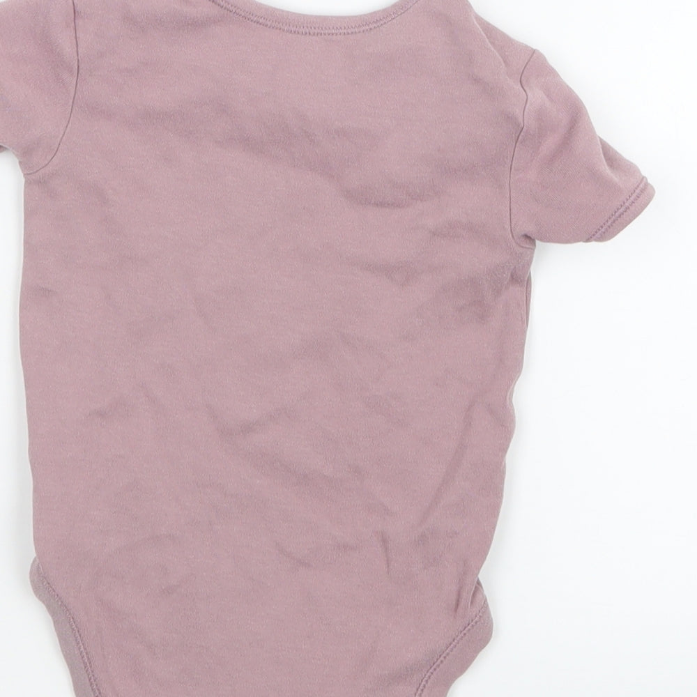 George Girls Purple Basic T-Shirt Size 2-3 Years - Babygrow