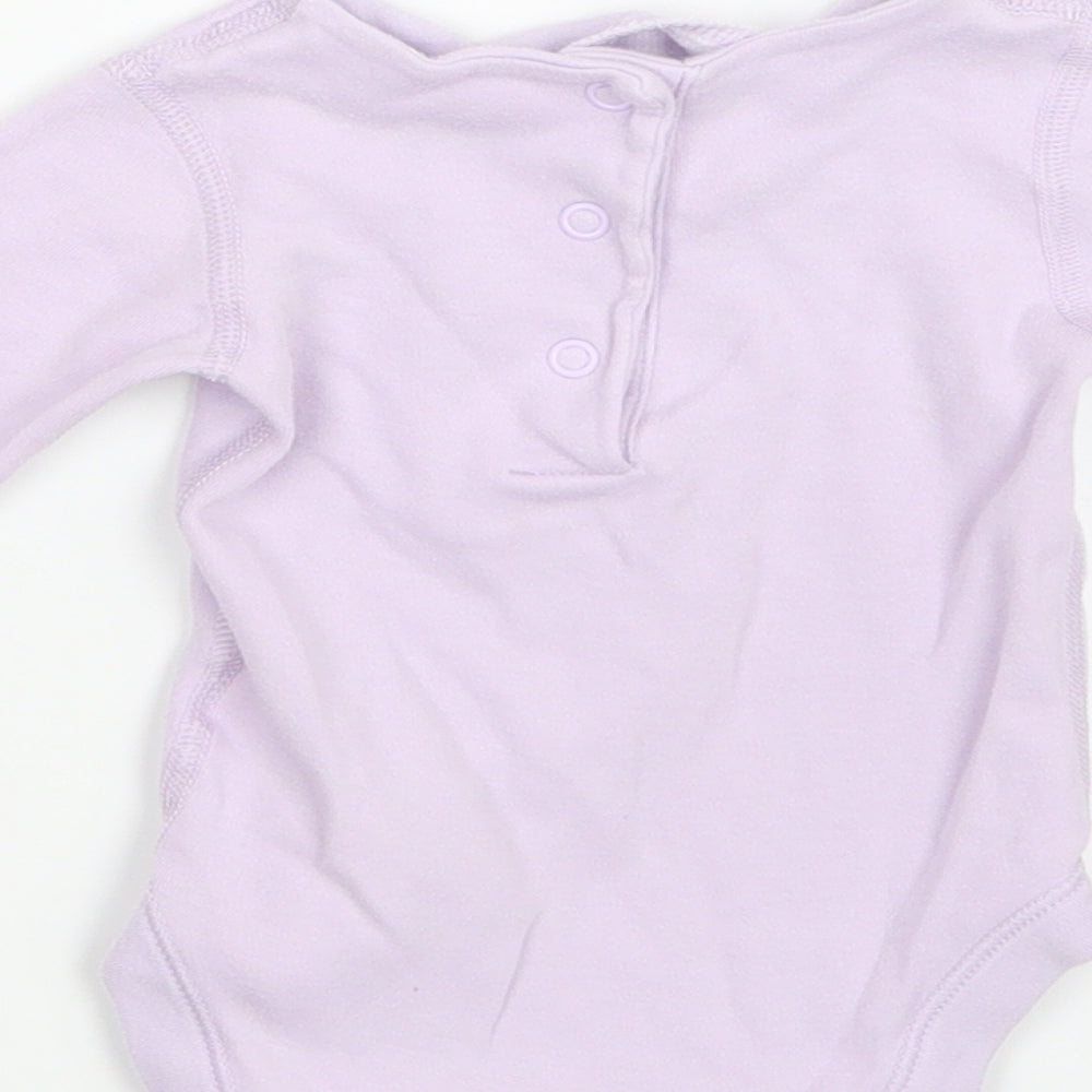 Marks and Spencer Girls Purple Babygrow One-Piece Size 3-6 Months
