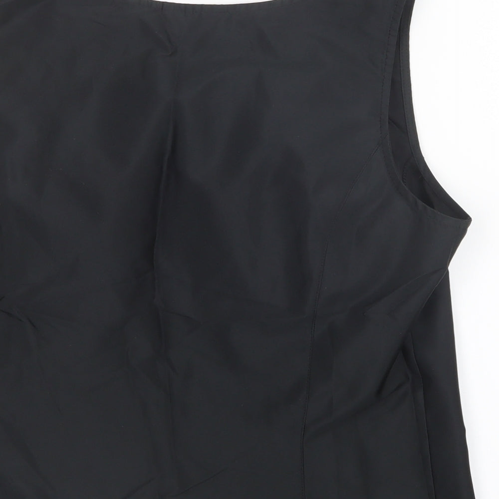 Your 6th Sense Womens Black Basic Blouse Size 14