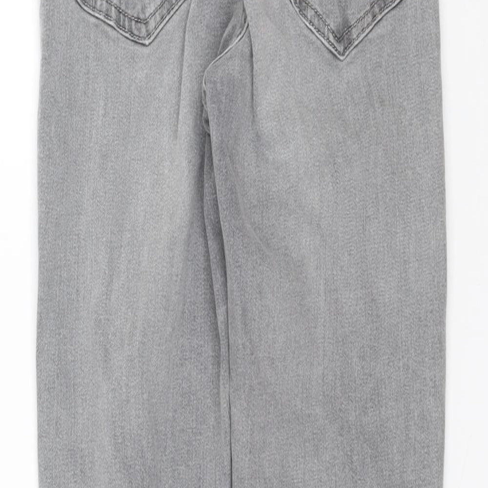 Topshop Womens Grey Denim Skinny Jeans Size 26 L26 in