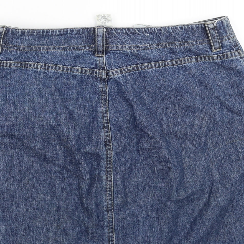 jones sport Womens Blue Denim A-Line Skirt Size 8