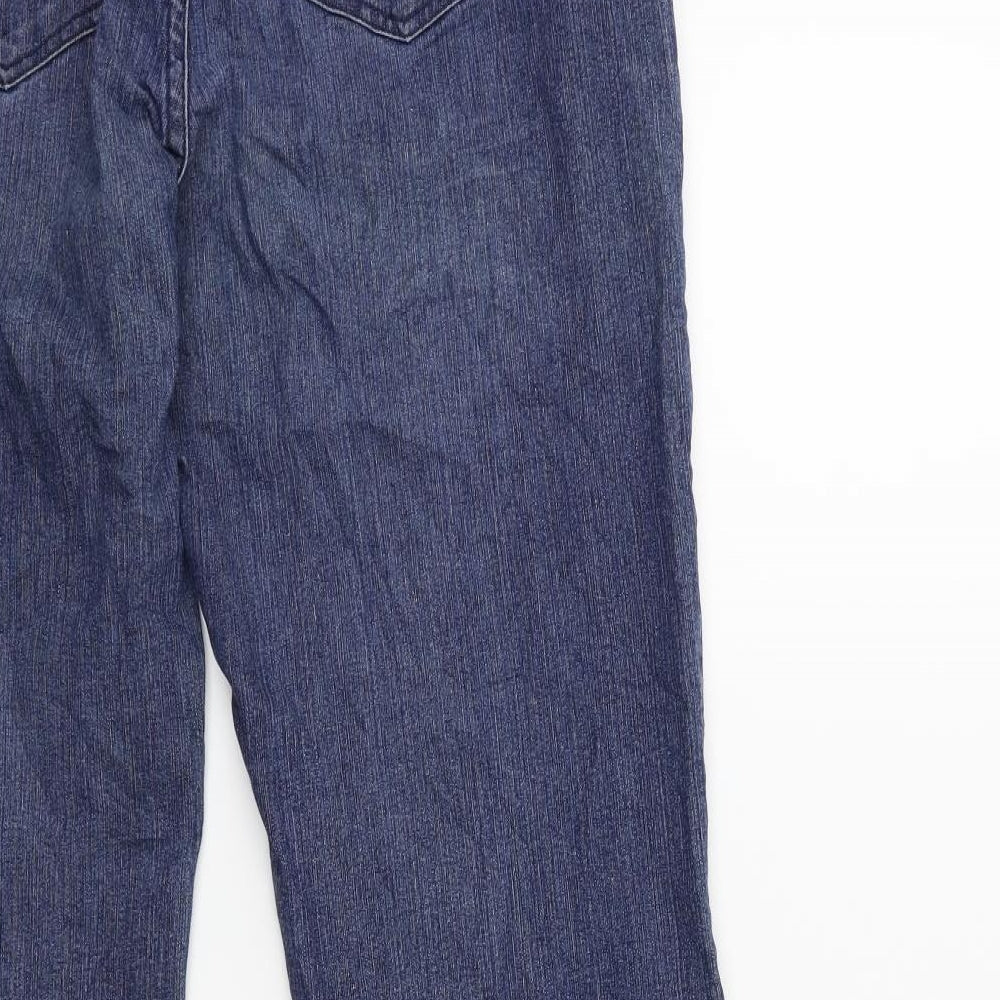 nicoli Womens Blue Denim Straight Jeans Size 12 L31 in