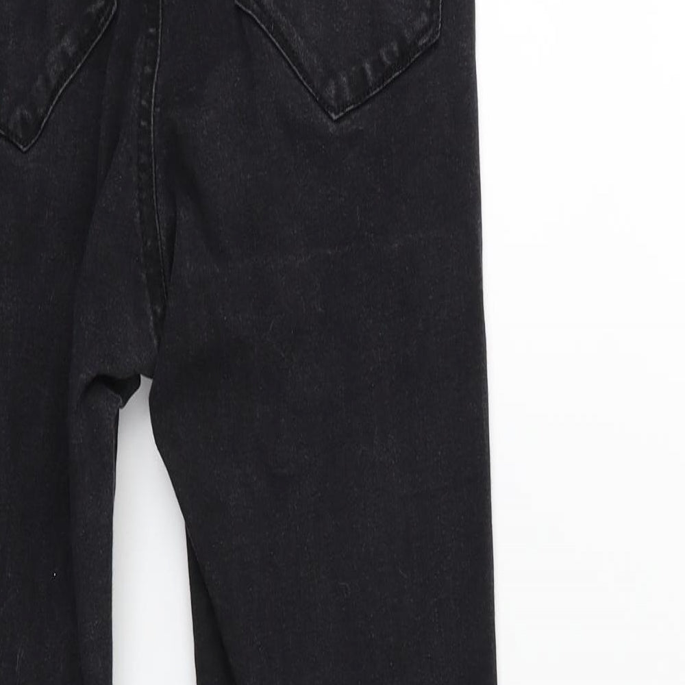 Denim & Co. Womens Black Denim Skinny Jeans Size 10 L25 in