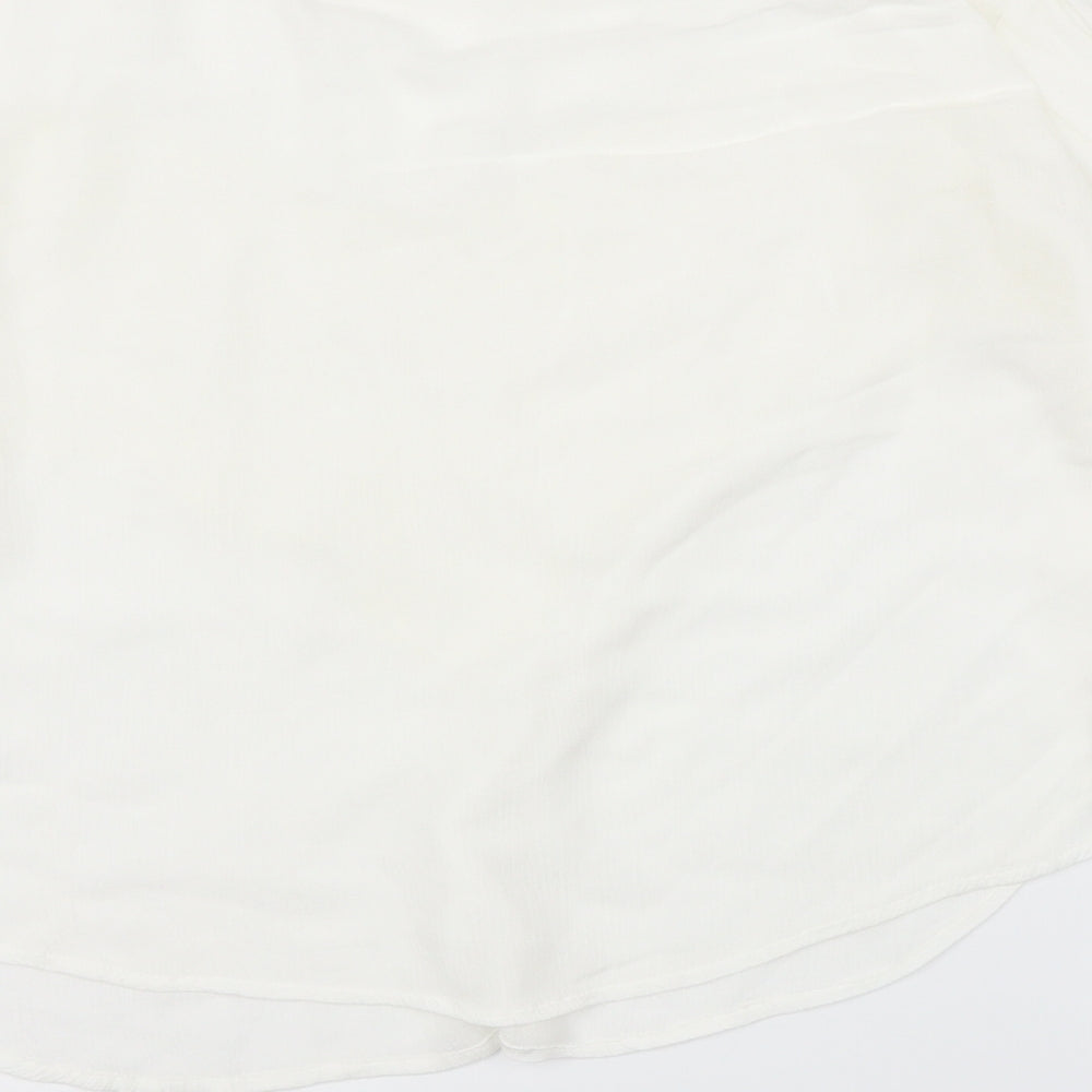 Preworn Womens White Basic Blouse Size M