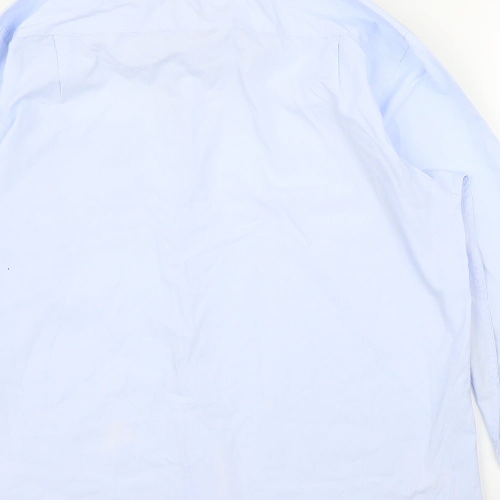 B&W Mens Blue Button-Up Size 16