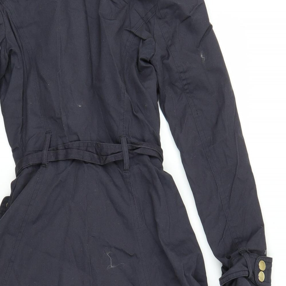 New Look Womens Blue Overcoat Coat Size 6
