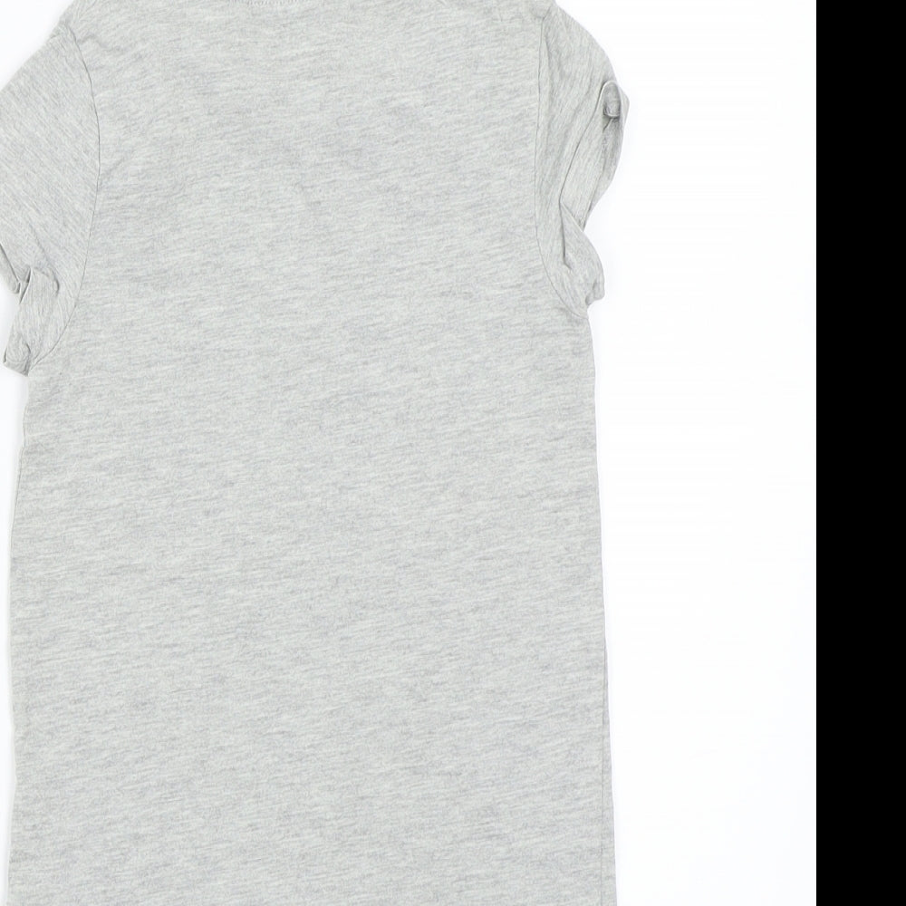 NEXT Girls Grey Basic T-Shirt Size 7 Years