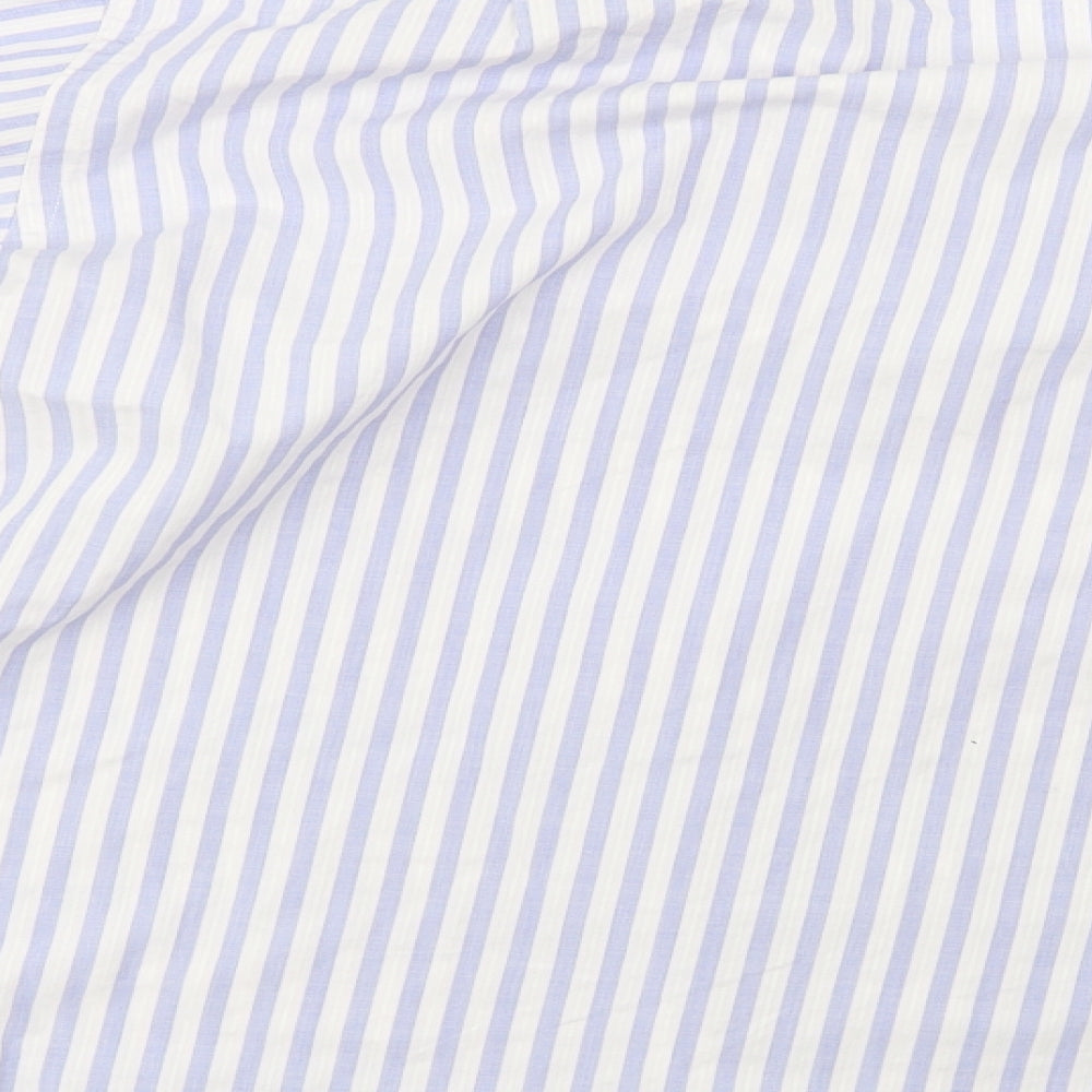 Marks & Spencer Mens Blue Striped Dress Shirt Size M