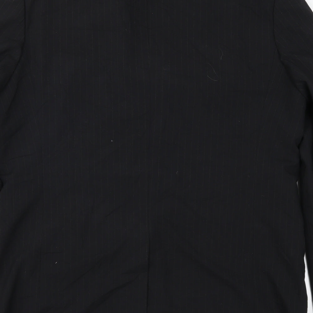 Bonprix Mens Black Striped Jacket Suit Jacket Size 46