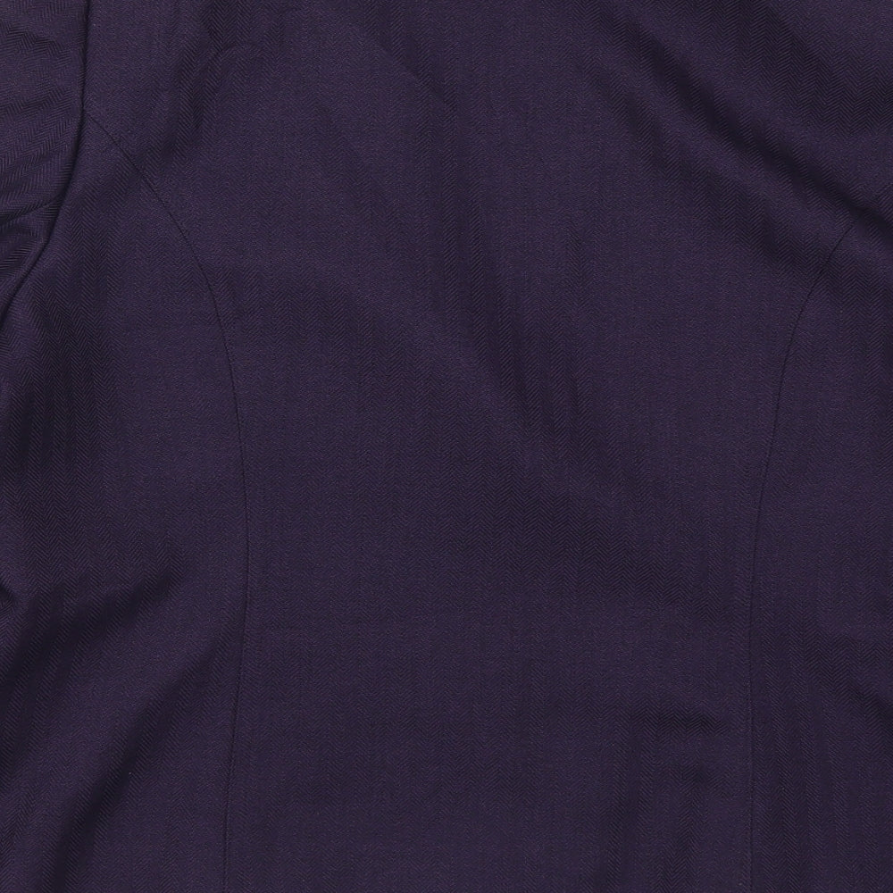 EWM Womens Purple Jacket Suit Jacket Size 14