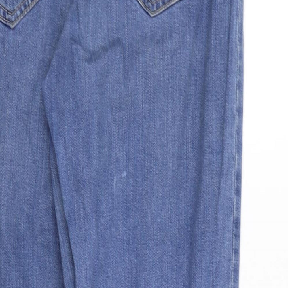 Denim Reserved Womens Blue Straight Jeans Size 14 L25 in