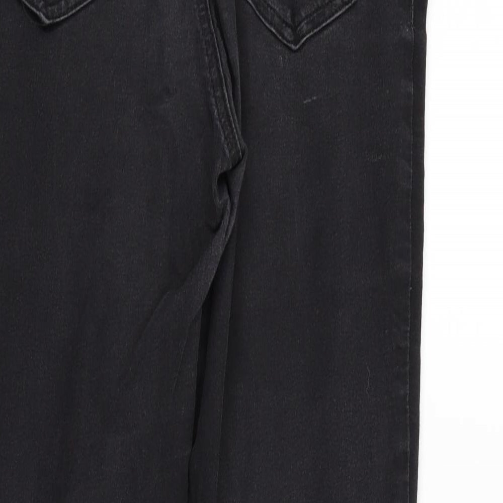 Marks & Spencer Womens Black Straight Jeans Size 10 L28 in