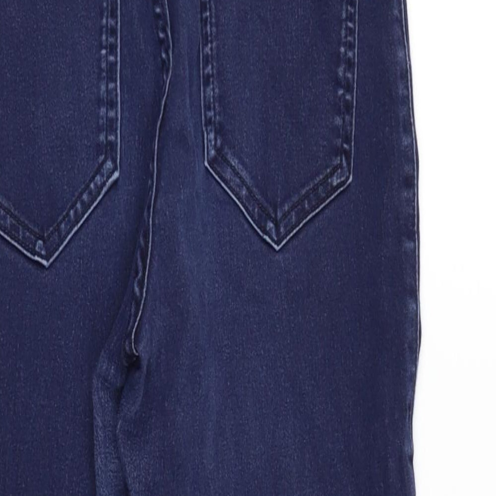Marks and Spencer Womens Blue Camouflage Straight Jeans Size 8 L28 in