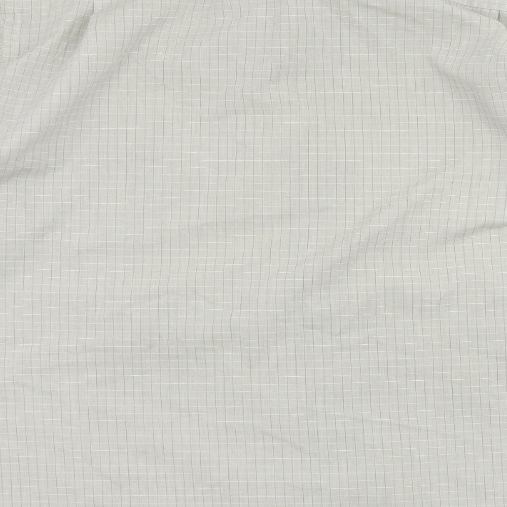 Copper Stone Mens Grey Check Polo Size 16.5