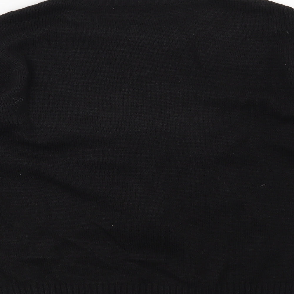 H&M Womens Black Pullover Jumper Size XS - Make it Reindeer!