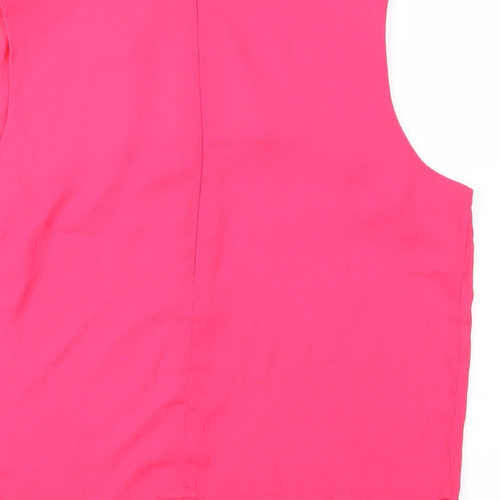 Cameo Rose Womens Pink Basic Blouse Size 14