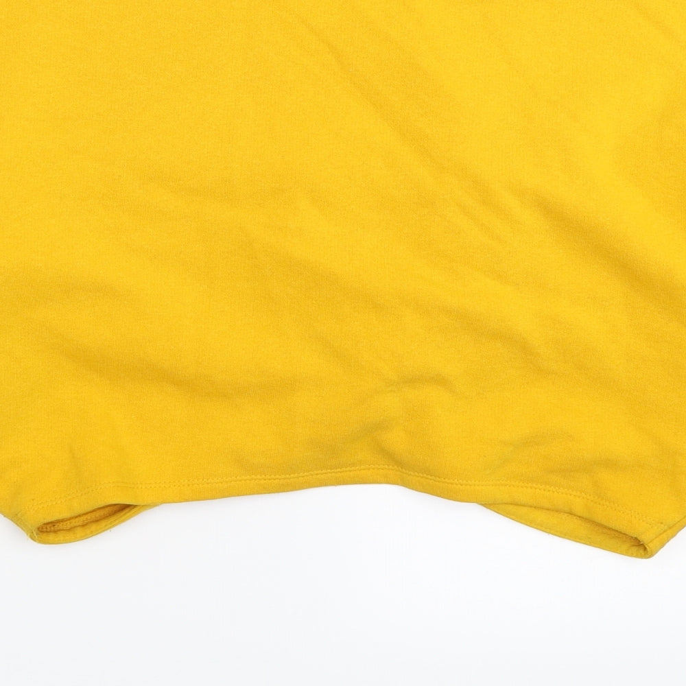 Divided Womens Yellow Pullover Sweatshirt Size M