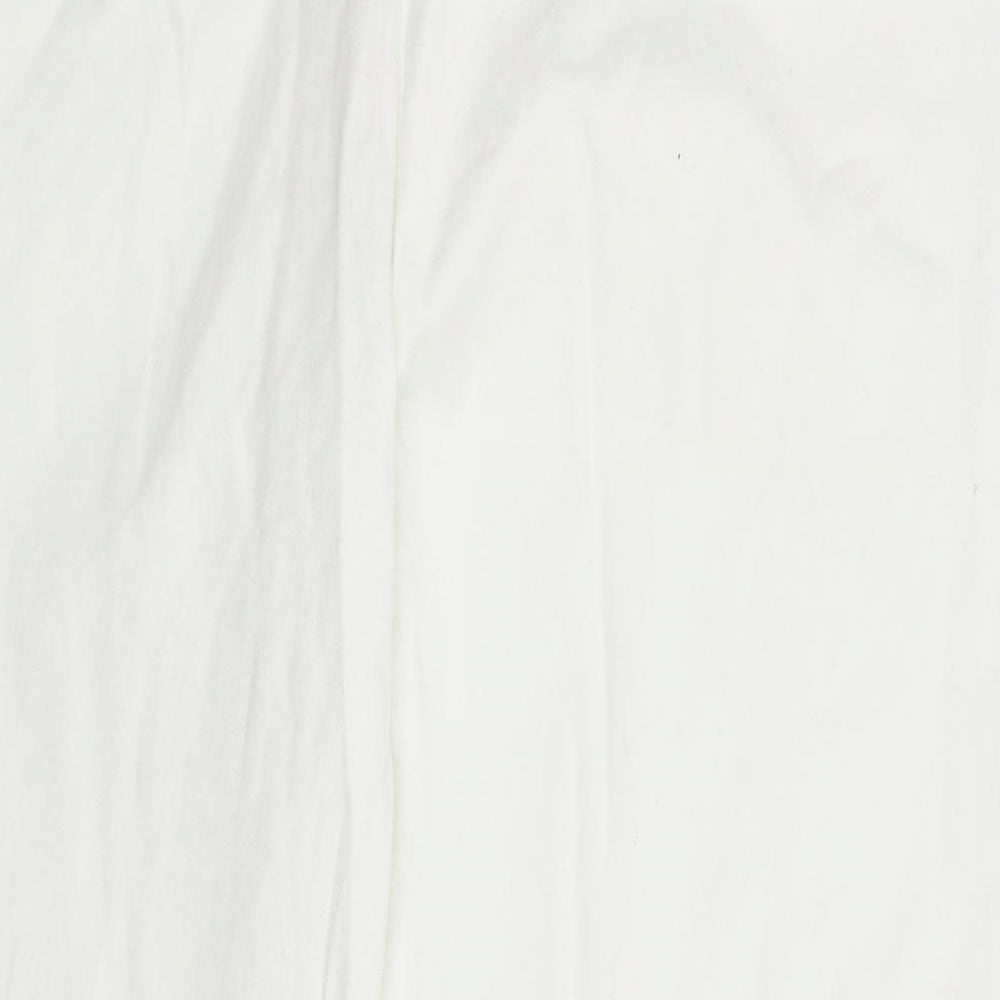 Bonmarché Womens White Denim Cropped Jeans Size 14 L21 in