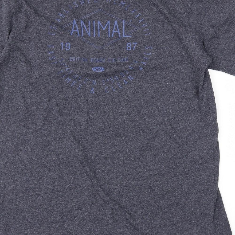 aanimal Mens Blue T-Shirt Size M