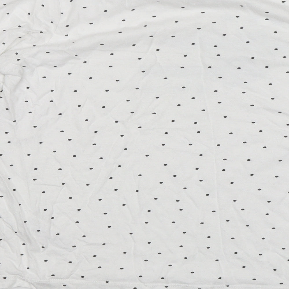 Primark Girls White Polka Dot Basic T-Shirt Size 10-11 Years - Selfie Queen